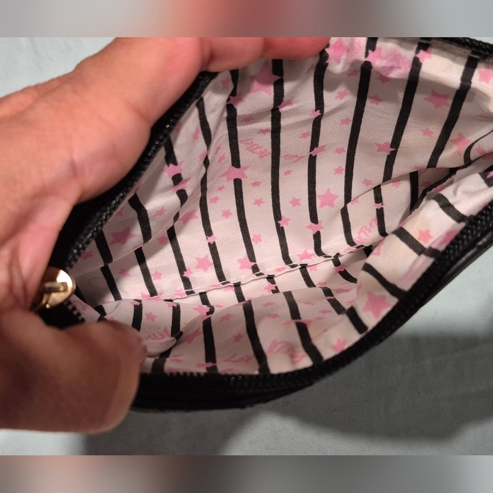 Betsey Johnson Black Cat Embossed Clutch - Picture 3 of 5